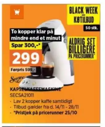 Power Senseo kaffemaskine tilbud