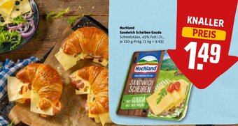 REWE DE Hochland Sandwich Scheiben Gouda tilbud