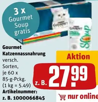 REWE DE Gourmet Katzennassnahrung tilbud