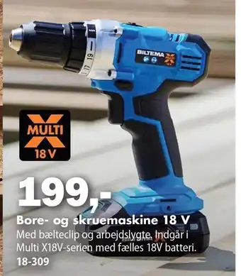 Biltema Bore- og skruemaskine tilbud