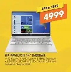 Expert Hp pavilion 14" bærbar tilbud