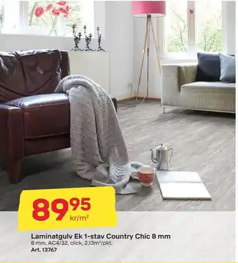 Byggmax Laminatgulv ek 1-stav country chic 8 mm tilbud