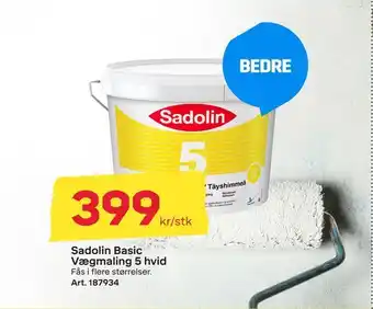 Sadolin basic vægmaling 5 hvid
