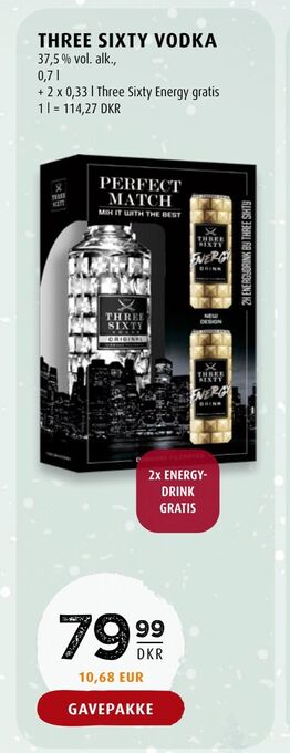 Scandinavian Park Three sixty vodka tilbud