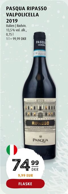 Scandinavian Park Pasqua ripasso valpolicella 2019 tilbud