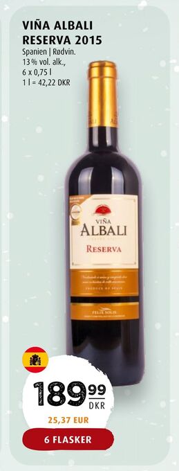 Scandinavian Park Viña albali reserva 2015 tilbud