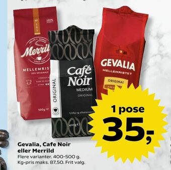 Dagli'Brugsen Gevalia, Cafe Noir eller Merrild tilbud