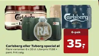 Dagli'Brugsen Carlsberg eller Tuborg special øl tilbud