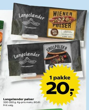 Dagli'Brugsen Langelænder pølser tilbud