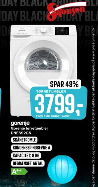 Skousen Gorenje tørretumbler tilbud