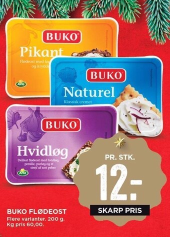 MENY Buko flødeost tilbud
