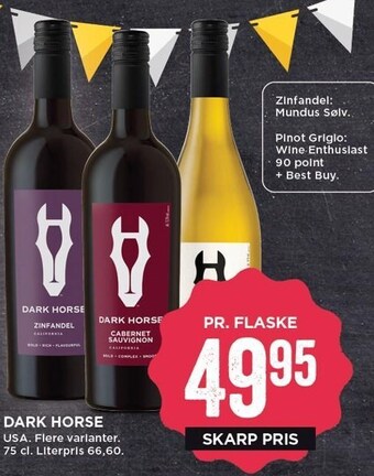 MENY Dark horse tilbud