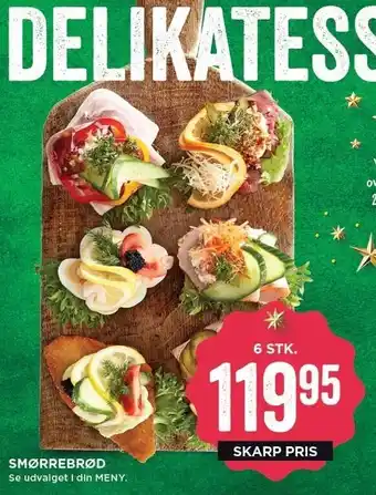 MENY Smørrebrød, 6 stk. tilbud