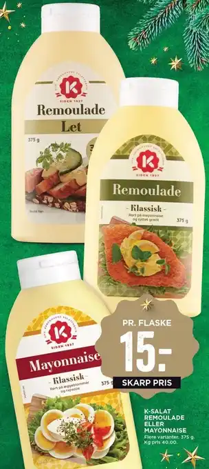 MENY K-salat remoulade el. mayonnaise tilbud