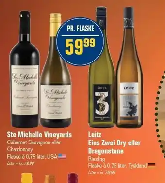 Otto Duborg Ste michelle vineyards el. leitz eins zwei dry el. dragonstone tilbud