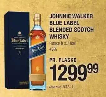 Otto Duborg Johnnie waler blue label blended scotch whisky tilbud