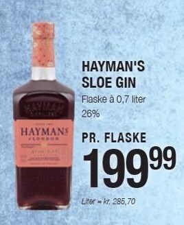 Otto Duborg Hayman's sloe gin tilbud