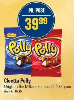 Otto Duborg Cloetta polly tilbud