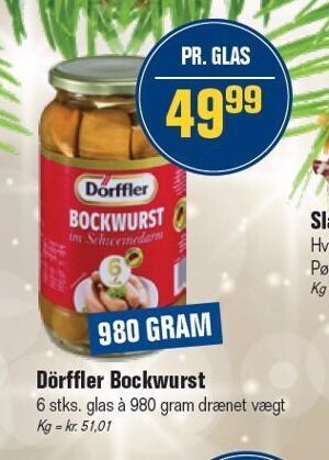 Otto Duborg Dörffler bockwurst tilbud