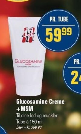 Otto Duborg Glucosamine creme + msm tilbud