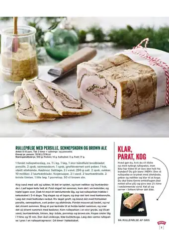 MENY Rullepølse med persille, sennepskorn og brown ale tilbud