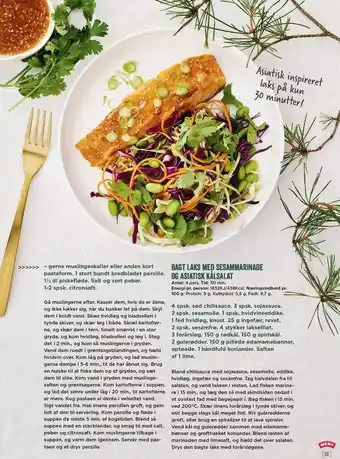MENY Bagt laks med sesammarinade og asiatisk kålsalat tilbud