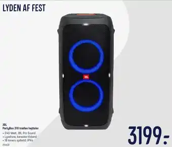 Elgiganten JBL PartyBox 310 Trådløs Højttaler 214631 tilbud