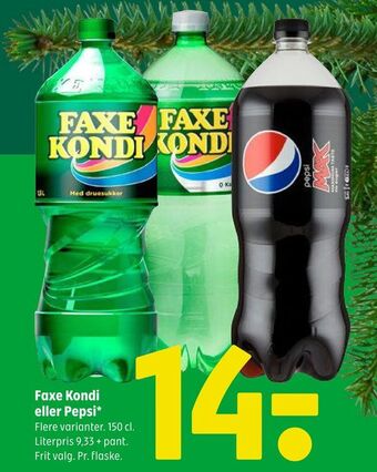 Coop 365 Faxe kondi eller pepsi tilbud