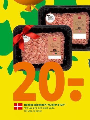Coop 365 Hakket grisekød 4-7% eller 8-12% tilbud