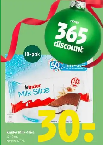 Coop 365 Kinder milk-slice tilbud