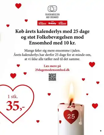 SuperBrugsen Køb årets kalenderlys med 25 dage og støt folkebevægelsen mod ensomhed med 10 kr tilbud
