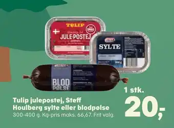 SuperBrugsen Tulip julepostej, steff houlberg sylte eller blodpølse tilbud