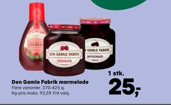 SuperBrugsen Den gamle fabrik marmelade tilbud
