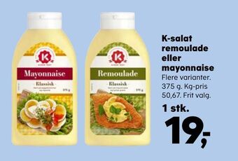 SuperBrugsen K-salat remoulade eller mayonnaise tilbud