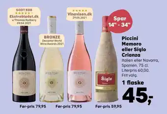 Piccini memoro eller siglo crianza
