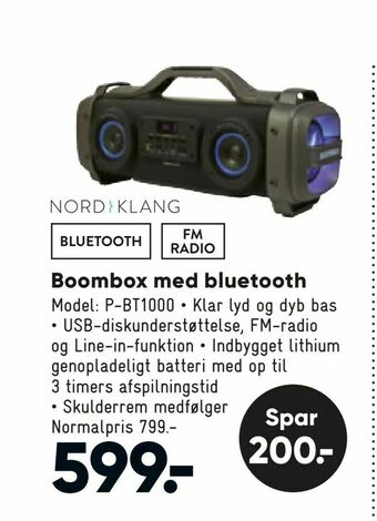 Boombox med bluetooth