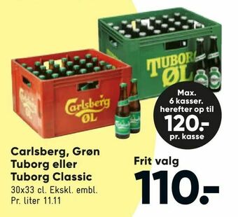 Bilka Carlsberg, Grøn Tuborg eller Tuborg Classic tilbud