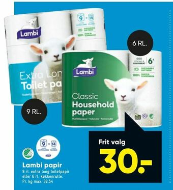 Bilka Lambi papir tilbud