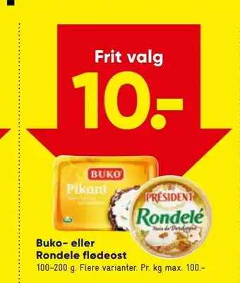 Bilka Buko- eller Rondele flødeost tilbud