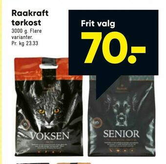 Bilka Raakraft tørkost tilbud