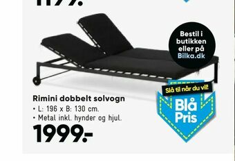 Bilka Rimini dobbelt solvogn tilbud