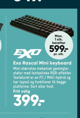 Bilka Exo Rascal Mini keyboard tilbud