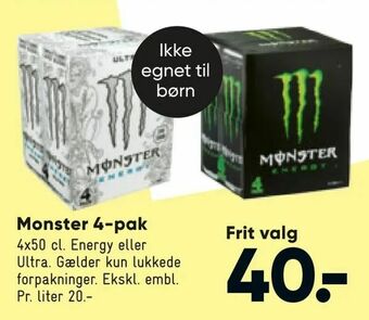 Bilka Monster 4-pak tilbud