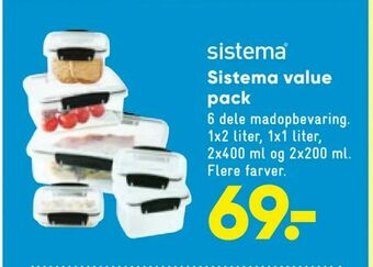 Bilka Sistema value pack tilbud
