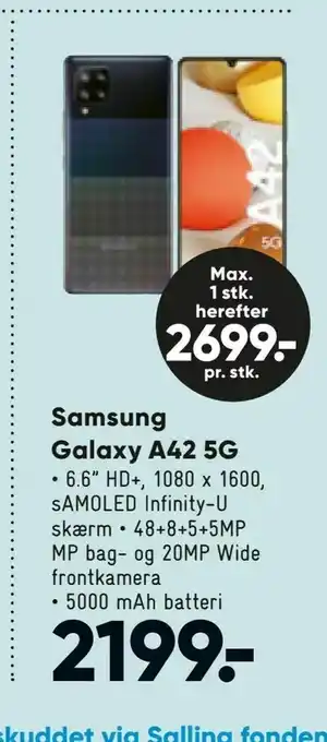 Bilka Samsung Galaxy A42 5G tilbud