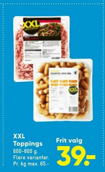 Bilka XXL Toppings tilbud
