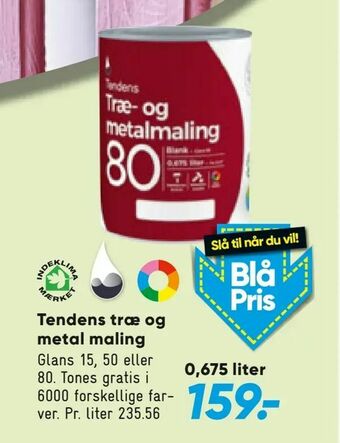 Bilka Tendens træ og metal maling tilbud
