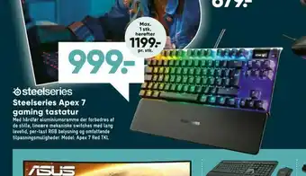 Bilka Steelseries Apex 7 gaming tastatur tilbud