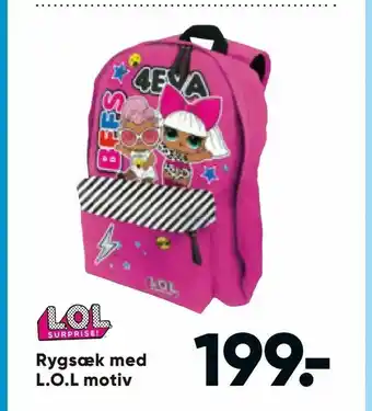Bilka Rygsæk med L.O.L motiv tilbud