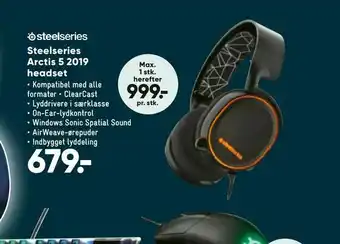 Bilka Steelseries Arctis 5 2019 headset tilbud